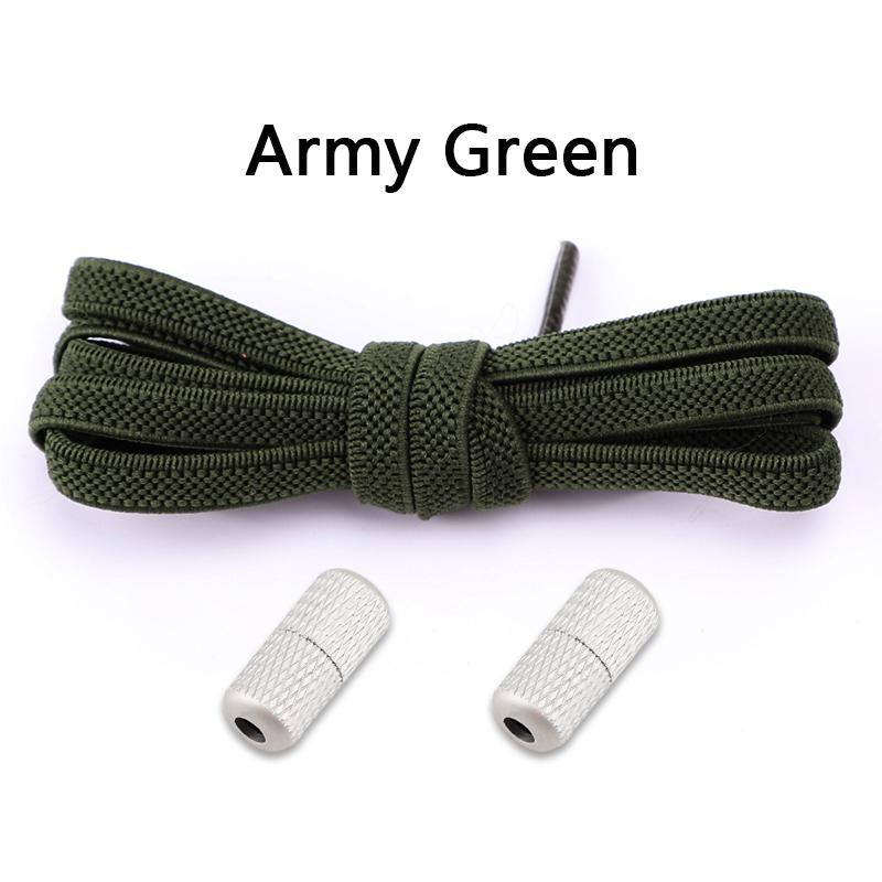 No Tie Shoelaces Metal Lock Flat Elastic Shoe Laces Sneakers Kids Adult Shoelace Flower Noodle Capsule Buckle Shoes Accessories