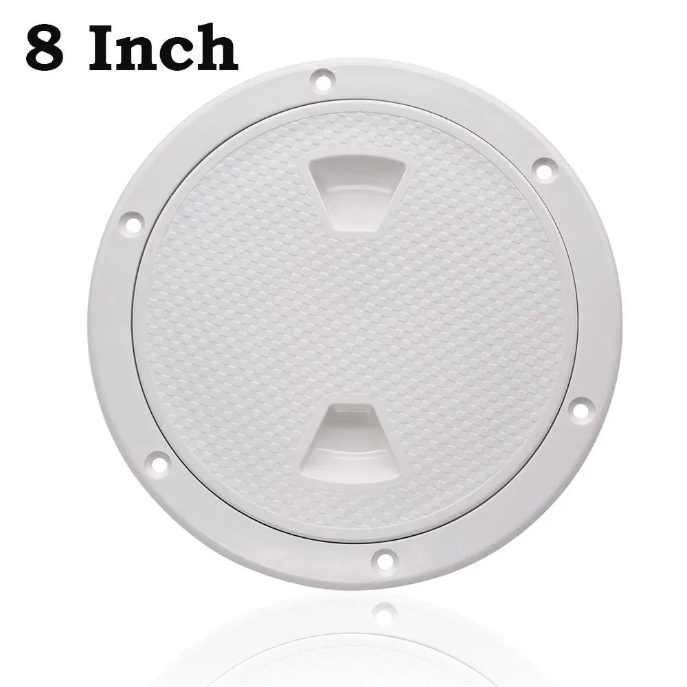 4" 6" 8" Deck Cover Round Hatch Cover Non Slip Screw Out Deck Plate Black White Marine Accessories for Marine Boat RV Yacht
