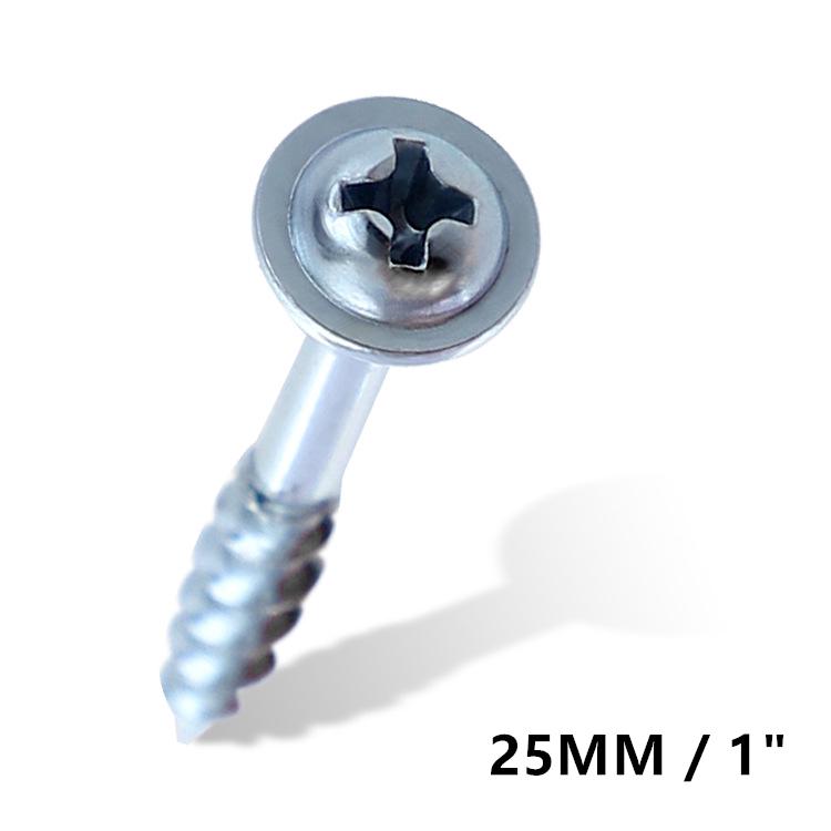

100pcs Woodworking Oblique Hole Screw Pocket Hole Screws 25-63mm Coated Cross Self Tapping Screw ST4 Drive Screw For Pocket Hole