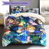 Digimon CharactersPattern Bedding Quilt Set  Home Decoration  Gift (1 * Duvet Cover + 2 * Pillowcase  Without Core)