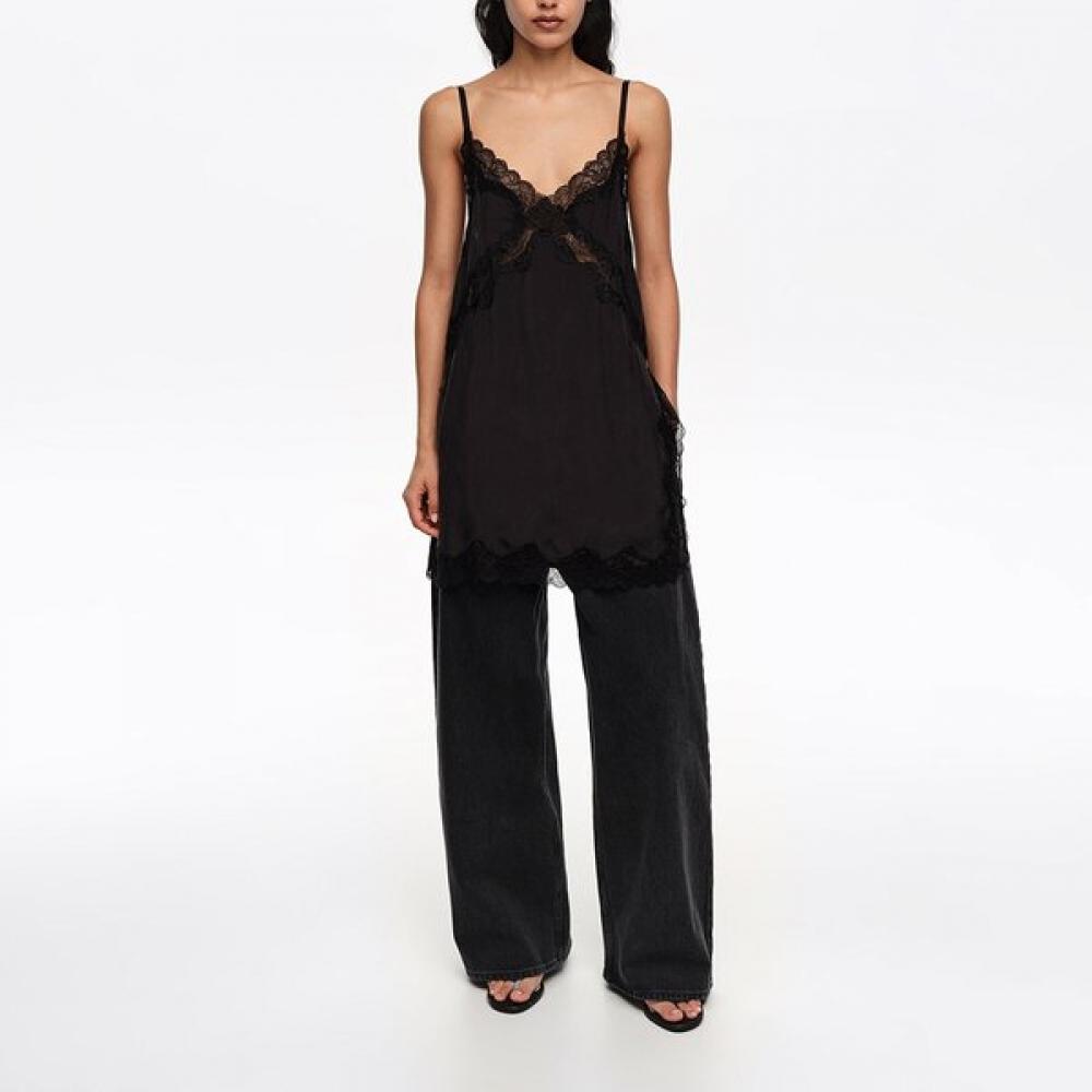 

Bimba Y Lola Wide Fit Denim Trouser Washed Black B265awn003bka Black/40