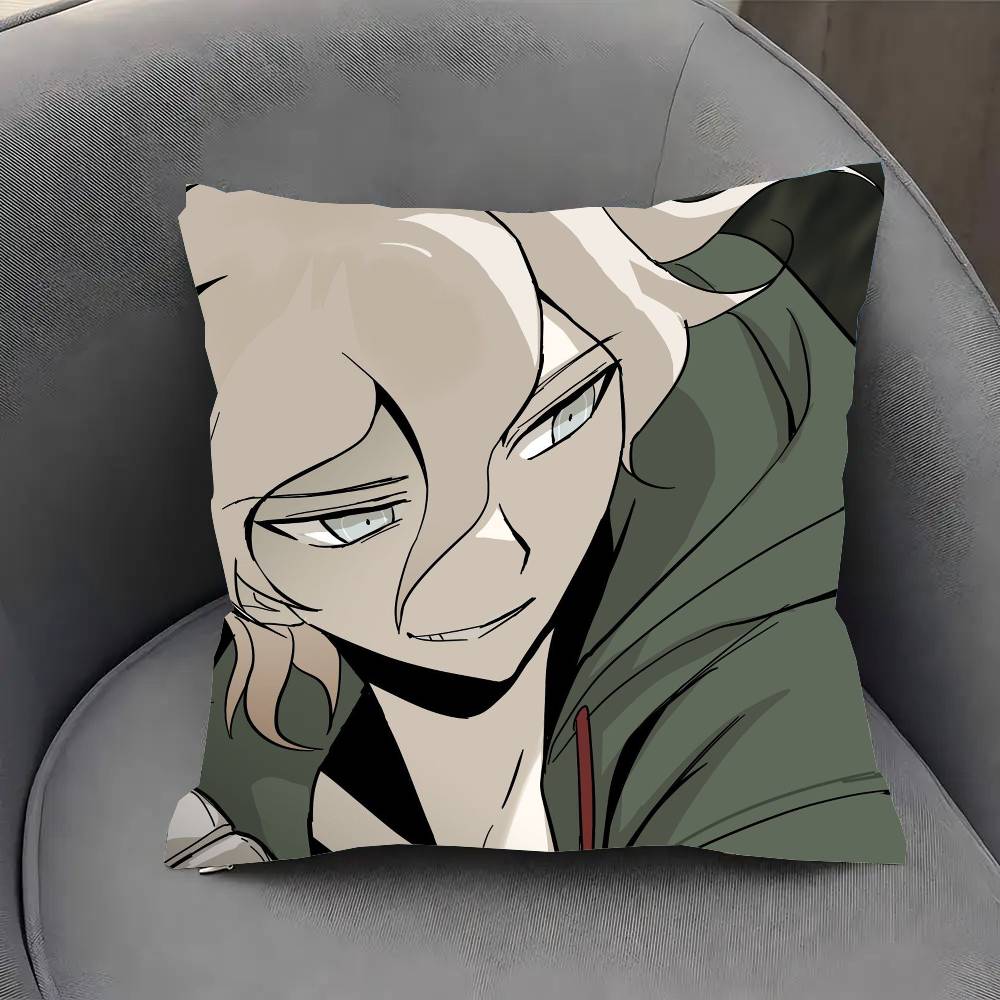 Нагито Комаэда Аниме D-Danganronpa Наволочка Модная Квадратная Наволочка Спальня Диван Комната Ins Декор Отдых 30cm x 30cm