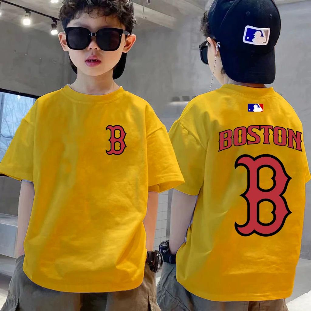 Children's printed letter trendy short sleeved shirt