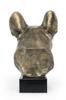French Bulldog, Frenchie - dog bust, large statue, dog's head on stone base, decoration for office by Art-Dog brand