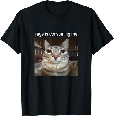 Hněv mě pohlcuje Směšné zírající kočka meme tričko