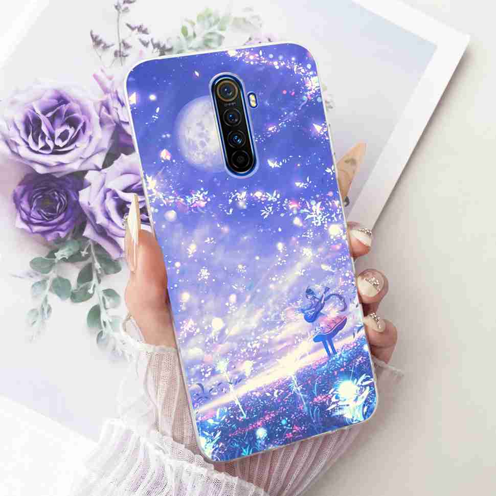 For Realme X 2 X2 Pro RMX1931 Case Cartoon Cat Simple Silicone Cover For Oppo Realmex2 Pro Phone Case Shockproof Bumper