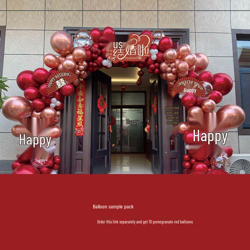 

Festive Wedding Arch Balloon Decoration for Outdoor Aisle and Doorway