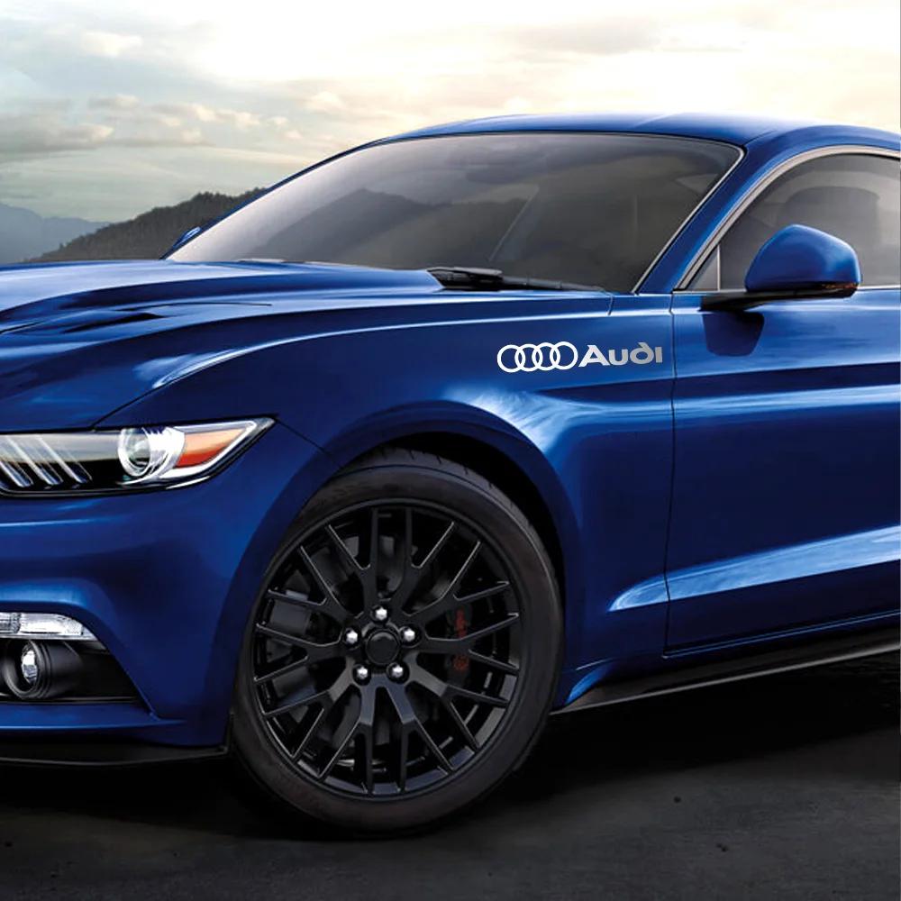 For Hot Car Styling PVC Logo Side Body Fender Windshield Trunk Bumper Sticker RS S Line A3 A4 A5 A6 A7 Quattro Q2 Q3 Q5 Q7