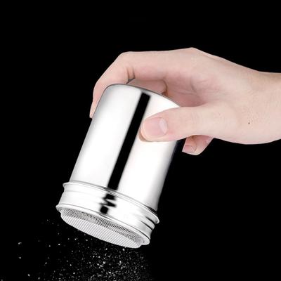 Stainless Steel Coffee Shaker Cocoa Chocolate Flour Powdered Sugar Sieve Filters Foam Spray Kitchen Cake BBQ Tools With Lid