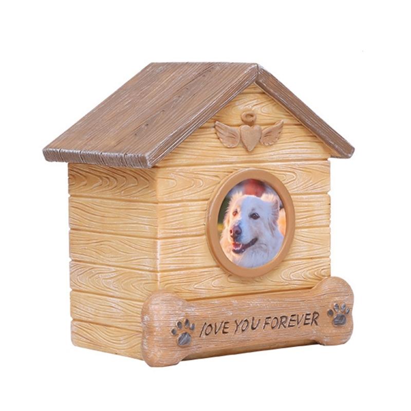 Memorial Urns for Pet Cremation Ashes Box Ashes Container Pet Memory Keepsakes Resin Cats Cremation Box for Small Animal