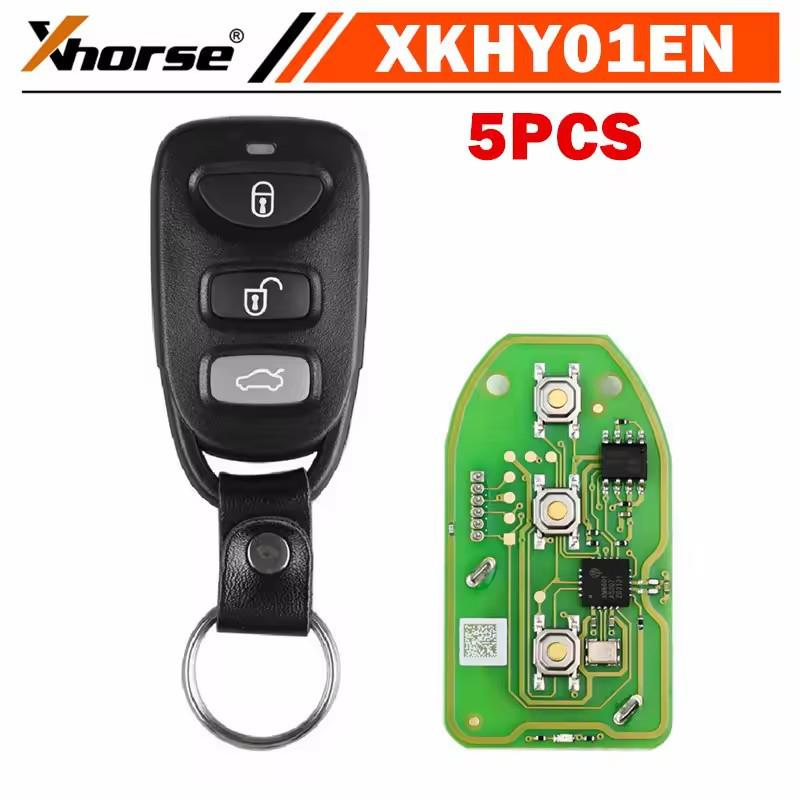 5 Stück Xhorse XKHY01EN 3+1 Schlüssel, Englische Version, Kompatibel mit VVDI