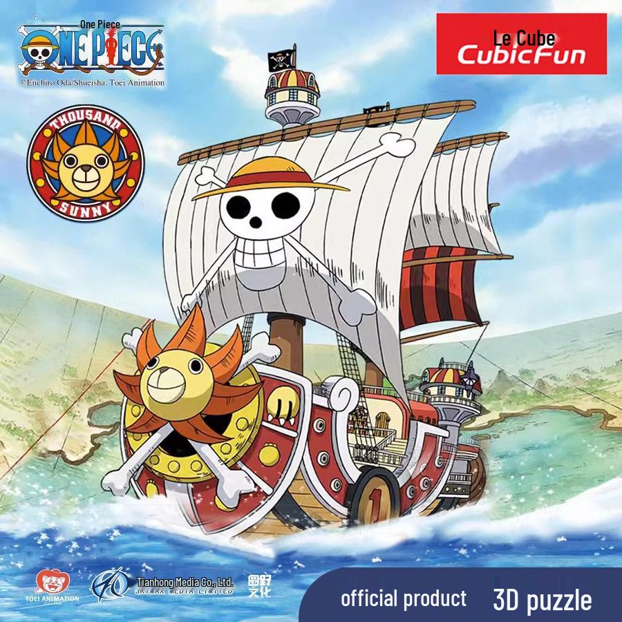 

LoCube One Piece Thousand Sunny 3D Puzzle Ship Model Trendy Toy Gift.