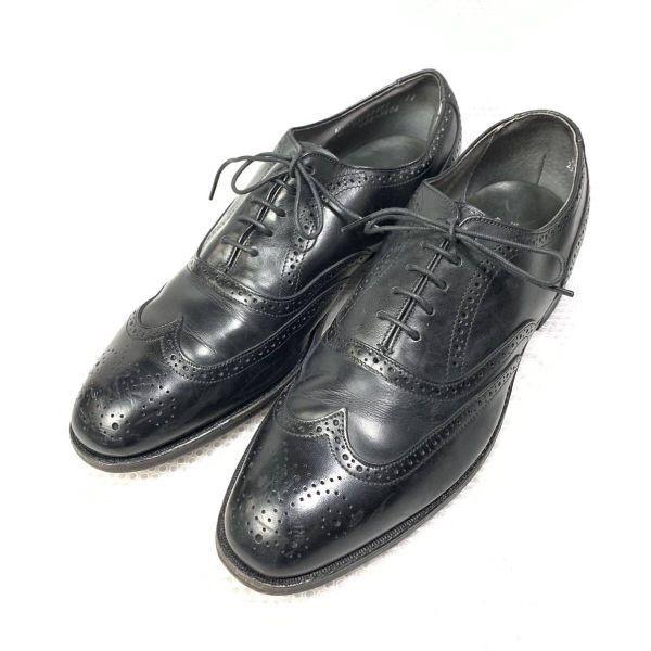 

Vintage 80s Department Store Comfort PLUS Sears Hanover Size 10D B 28.0cm Full Brogue Black