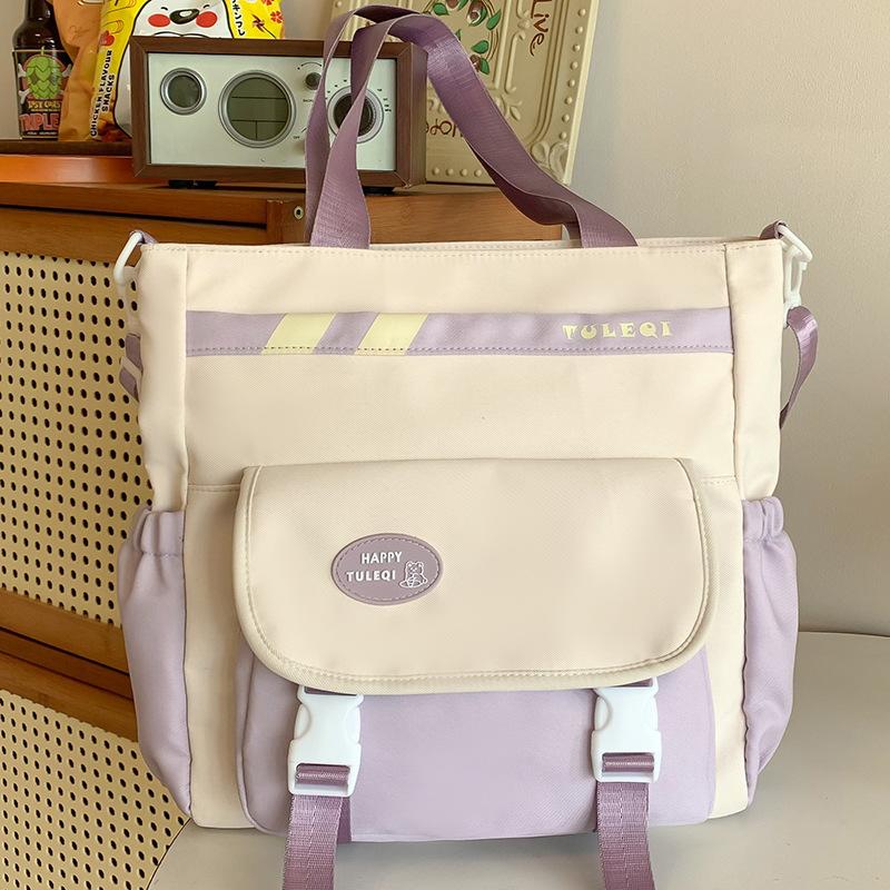 Grundschulmädchen Burgunderfarbenes Zweiteiler-Set mit Schultasche Junior High School High School Rucksack