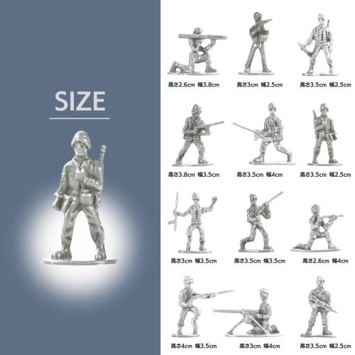 100 Military Figures, Soldier Figures, Military Figures, Various Types, Army Men, Green Army Men, Toy Soldiers, Military, Soldier (Silver)