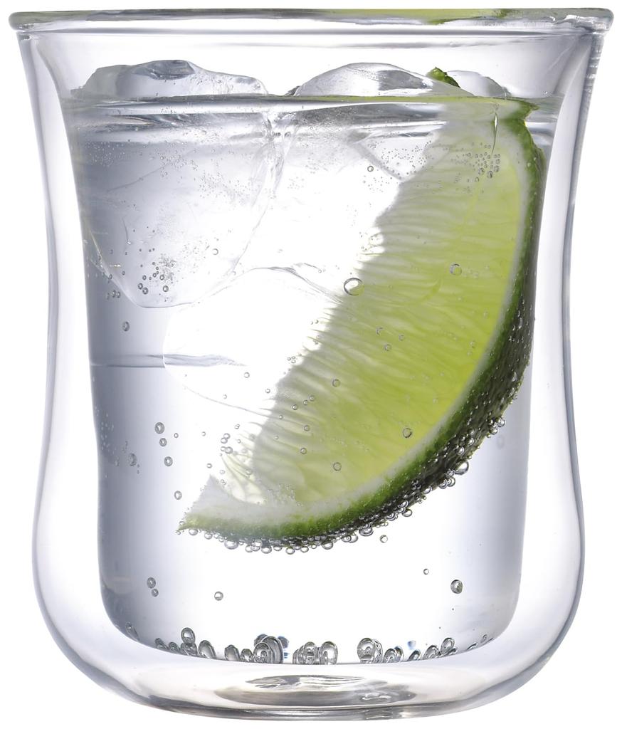 Iwaki Heat-Resistant Double-Walled Glass, Air Glass, 230ml, K405, Clear
