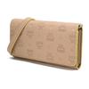 New MCM Aren Visetos Leather Clutch, Shoulder Bag, Crossbody Bag, Wallet Women's Beige MXEBAKM01I6001
