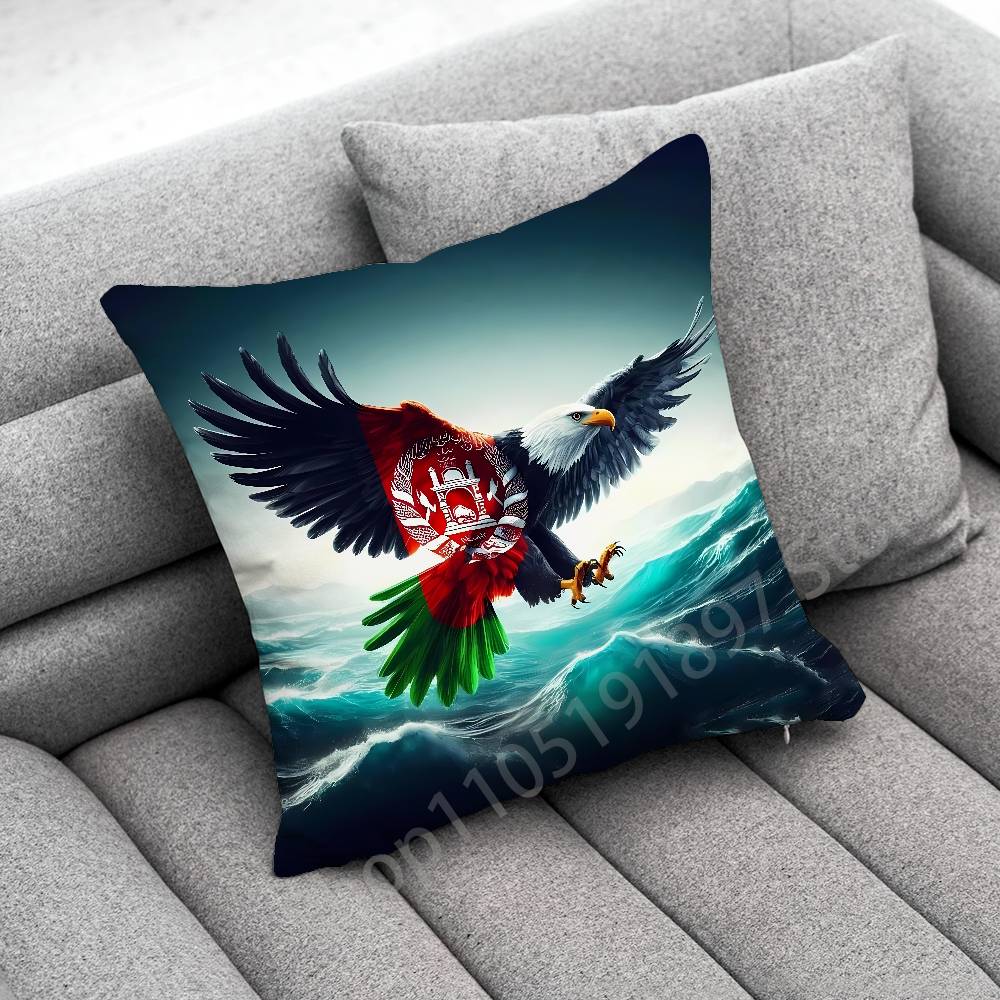 Flag Afghan Afghanistan Passport Map Throw Pillow Case For 55x55cm 30x30cm 50x50cm 45x45cm 40x40cm Square Chair Pillowcase Case