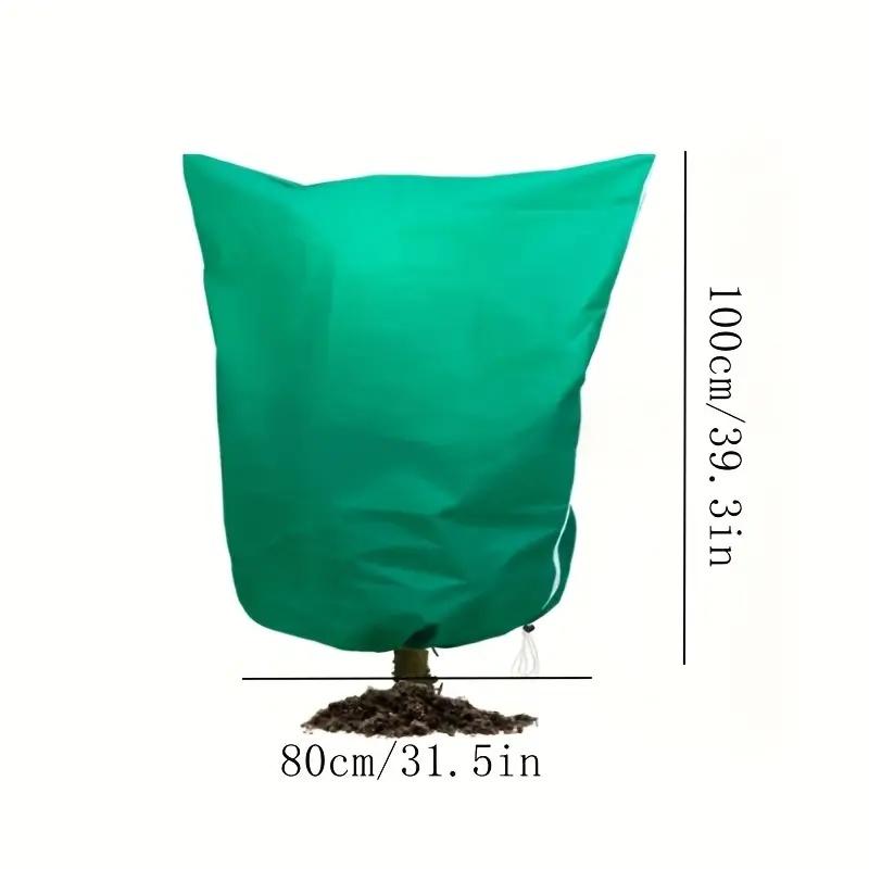 

1Pc Winter Protection Bag Against Freeze For Plant Cover Garden Plant With Zip Drawstring Breathable