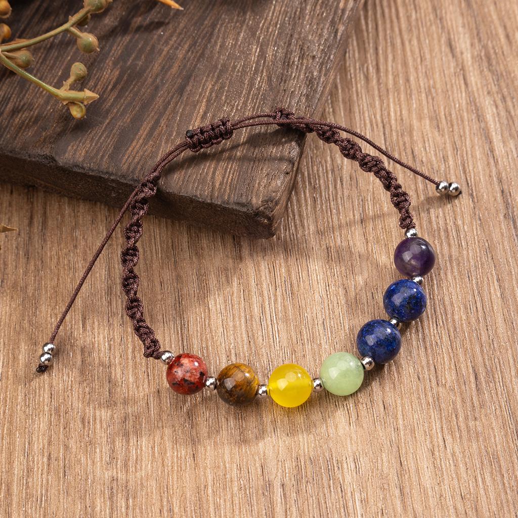 Natural Crystal Bracelet, Woven Multi Treasure Bracelet, Adjustable, DIY Bracelet, Accessory, Christmas Gift, Stocking Stuffers, Valentine's Day Gift