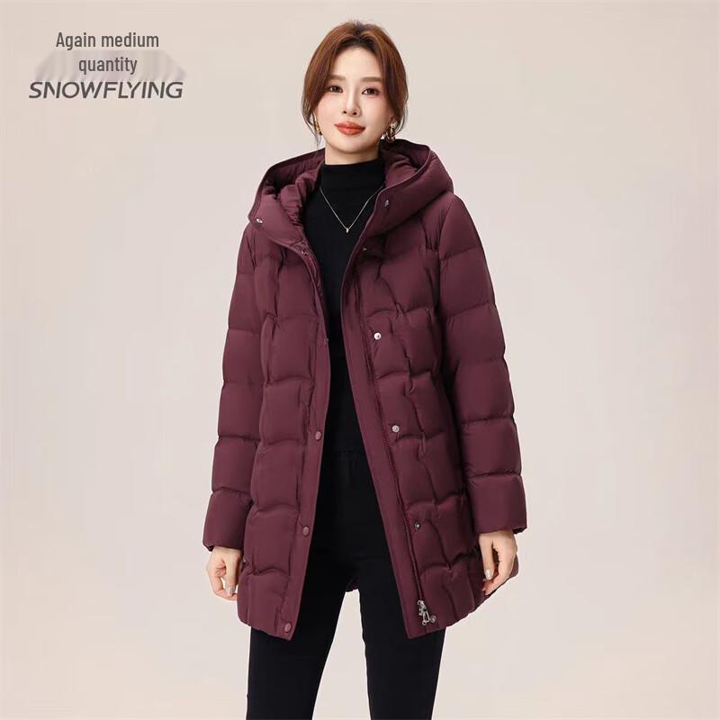 

Snowflying Women s Mid-Length Winter Down Jacket 3XL