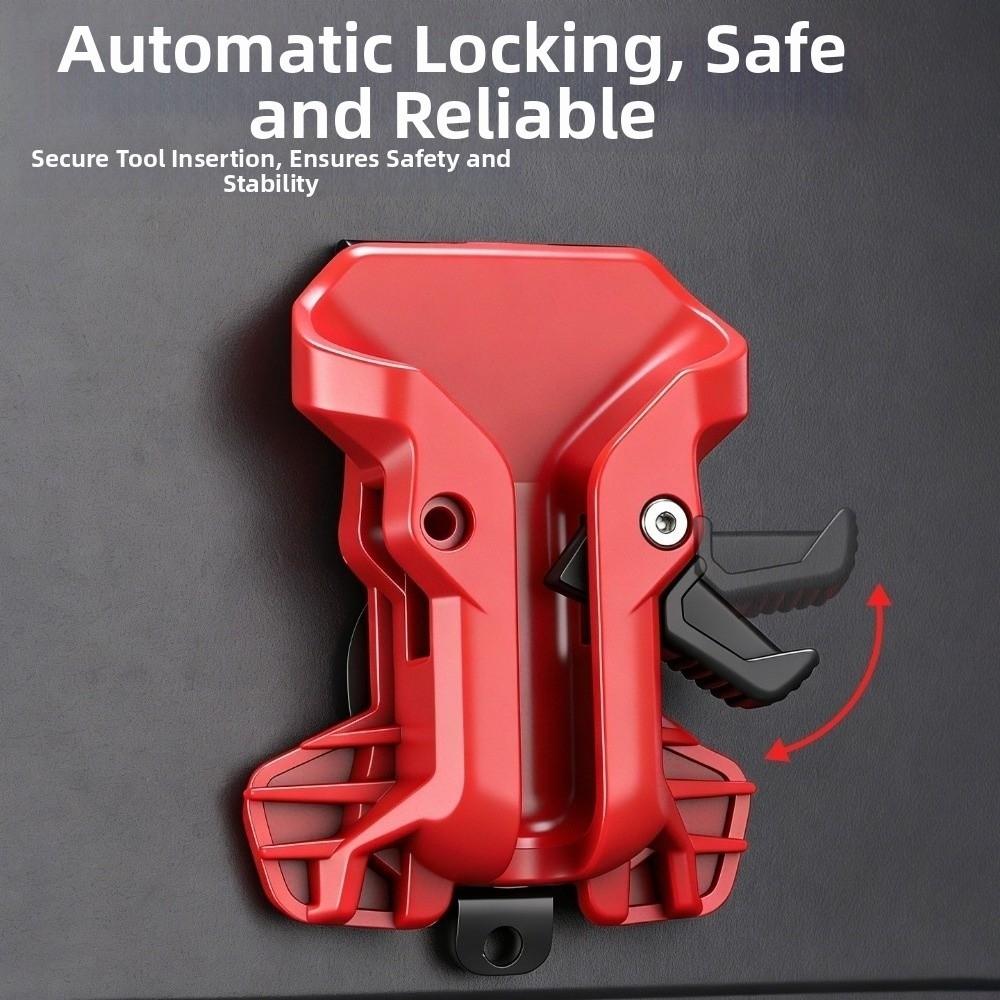Porta trapano autobloccante con clip da cintura Rilascio rapido Morsetto da cintura per trapano Organizzatore di utensili