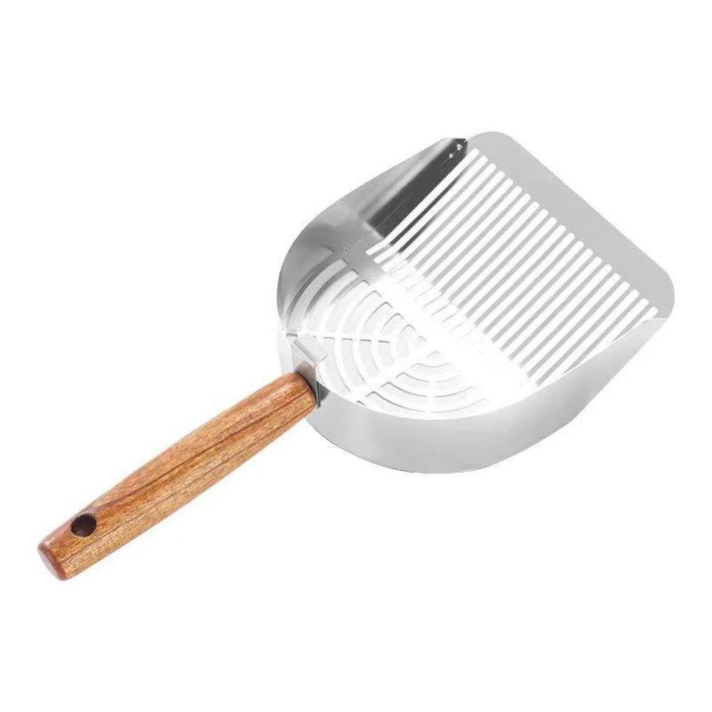 Stainless Steel Cat Litter Shovel Anti-slip Cat Poop Scooper Cat Toilet Scoop  Pet Cleaning Tools