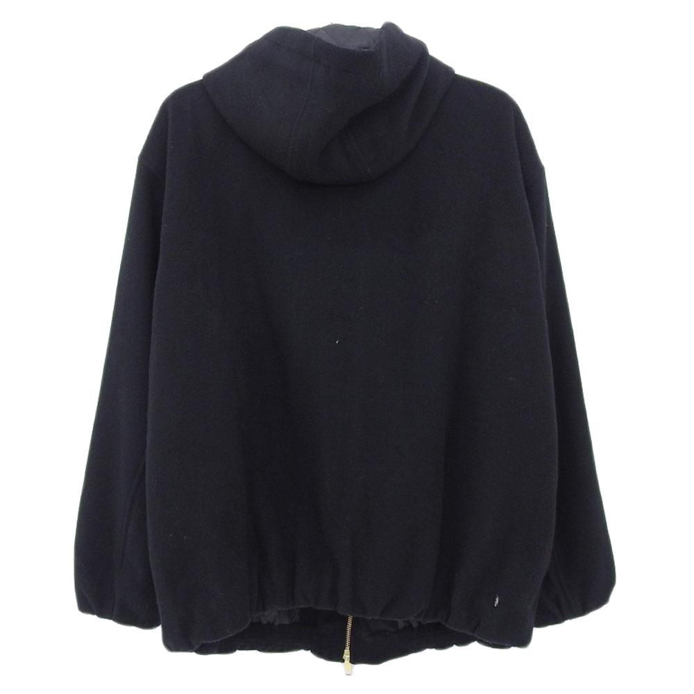NONSAPIENS Good condition NONSAPIENS wool blend ROLL [OFC-29] hoodie jacket zip-up men's black size 3 Jacket 36 blackUsed