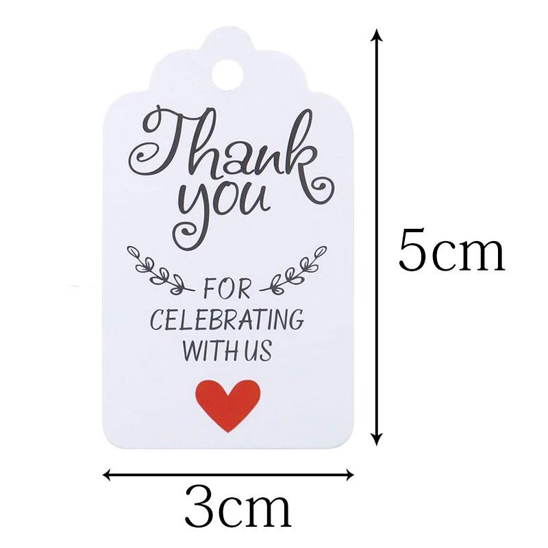 100pcs Paper Jewelry Packaging Blank Labels Display THANK YOU Tags Price Stickers With Rope Necklace Making Bracelet Supplies