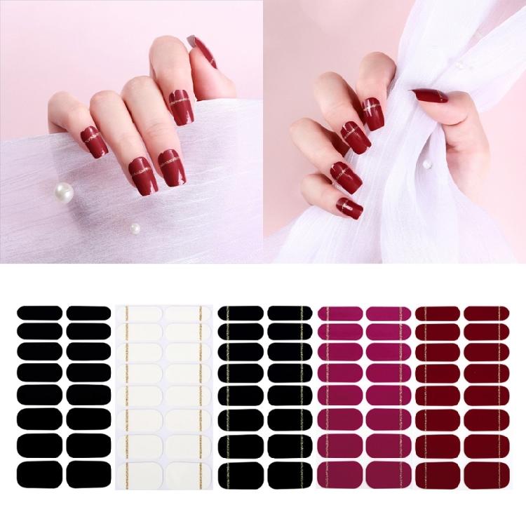 16 Streifen Nagellack-Aufkleber Nagelaufkleber Set für UV-Lampe Designer 3D Nägel Po