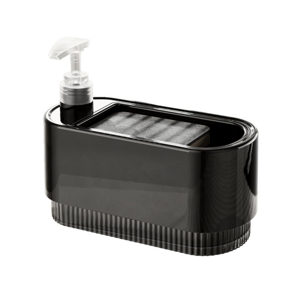 

Дозатор для жидкого мыла, помпа, диспенсер для моющего средства, пластиковый, ручной, нажимной, мыльница, кухонный дозатор для мыла, настольный чёрный