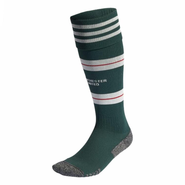 

Adidas MANCHESTER UNITED AWAY Soccer Socks Unisex 1 Pack Green Night/Core White/Active Chestnut HR3686 6.5-8