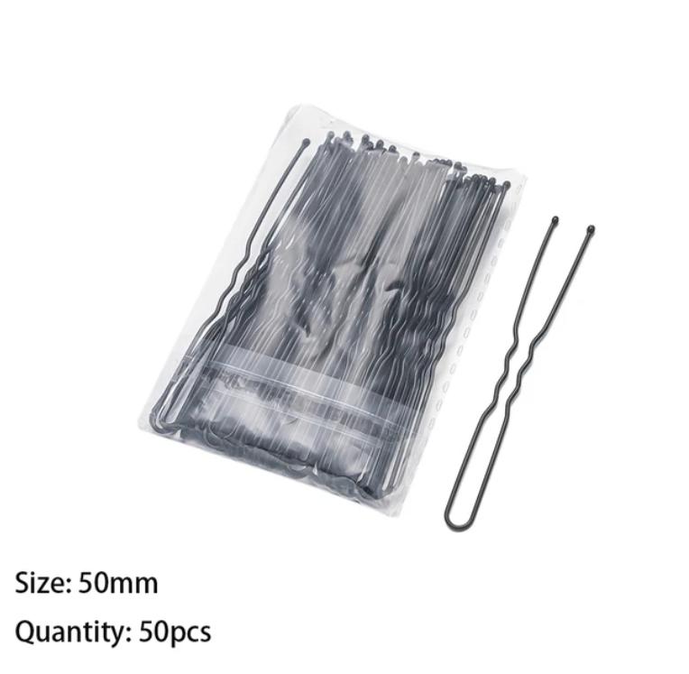 100/50pc 50/60mm Hair Pin And Clips U Shape For Headpiece Women Girls Hairpins Accessories Bride Wedding Head Jewelry Decoration