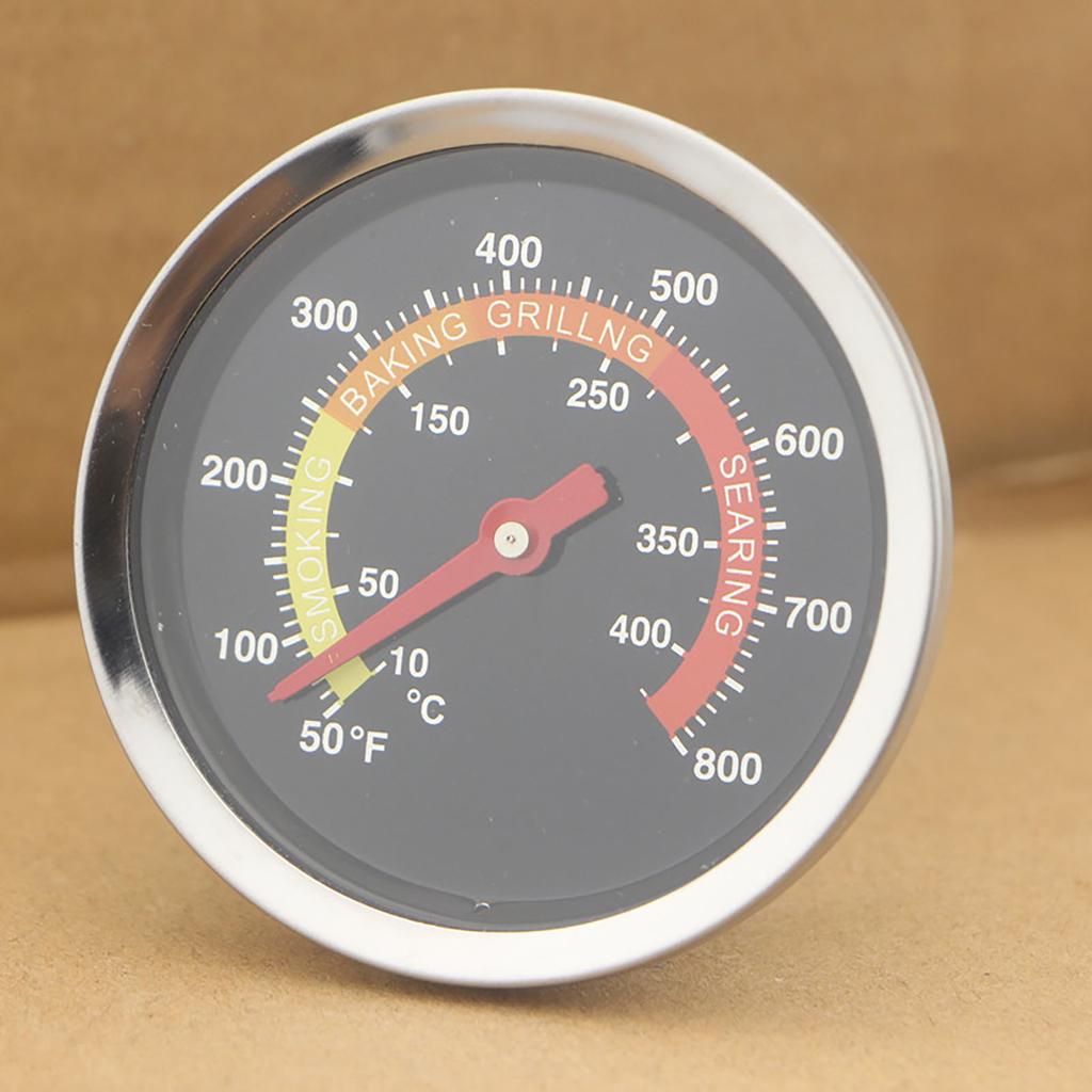 Bimetal Oven Thermometer with Bracket Base Dial Display Temperature Meter for Barbecue Grill