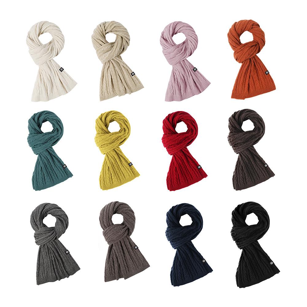 Autumn and winter atmosphere women's knitted red scarf winter women's versatile high-end shawl warm scarf