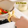 2pcs Cartoon Shovel Holder Silicone Anti-Dropping Spoon Rest Kitchen Stove Countertop Non-Slip Utensil Holder Heat-Resistant Shovel Protector Tray