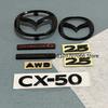 Car Front Rear Logo Emblem For CX-50 Black Front Grille Emblem Badge & Rear Trunk Liftgate CX-50 Logo Decal Sticker
