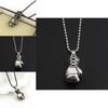 Geometric Punk Style Metal Pendant Necklace With Boxing Glove Charm For Men And Women