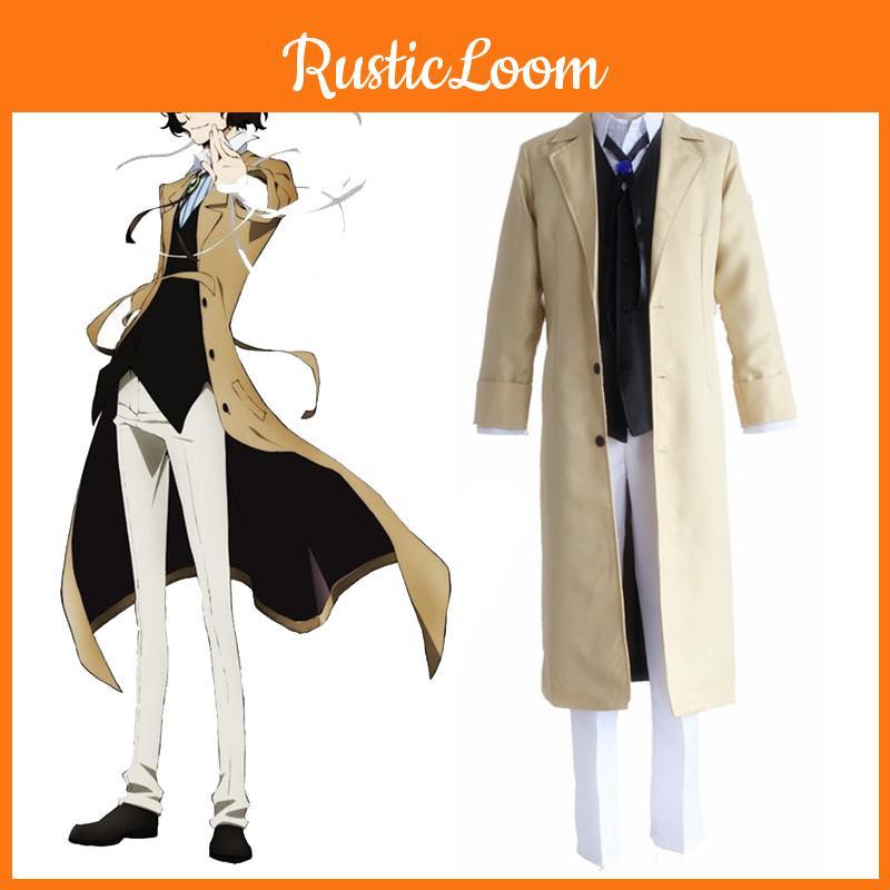 Authentic Osamu Dazai Cosplay Costume With Breathable Fabric And Perfect Stitches
