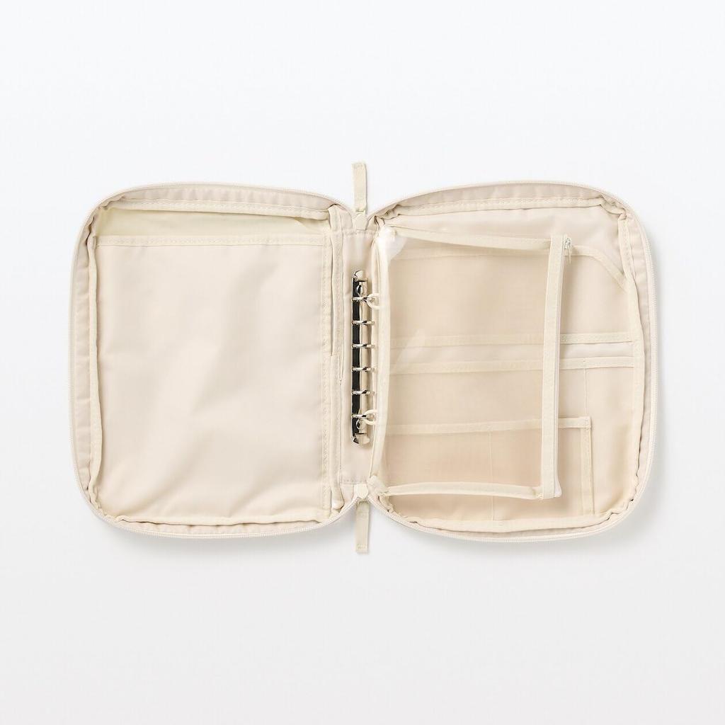 MUJI Collection Case with Selectable A5 W280 X H220 X NDG10A3A Pockets, Wide, Ivory, Approx. D35mm,