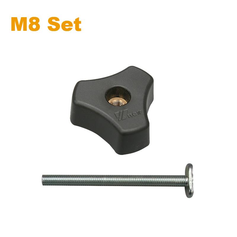 Woodworking T Track Slider M8 T Screw M8 Nut Saw Table Acting Hold Down Clamp for T-Slot T-Track Wood Work DIY Tools