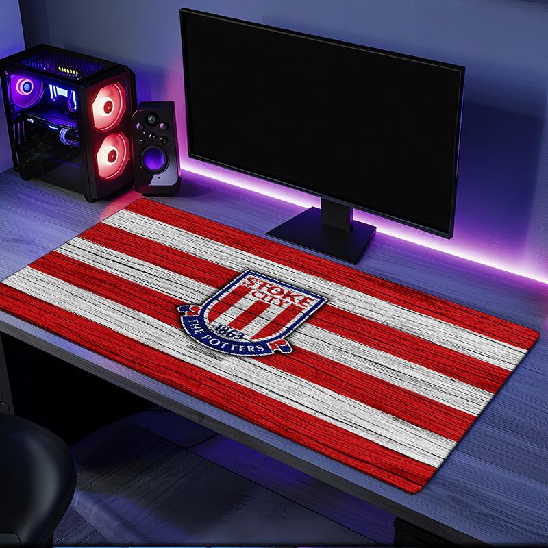 Stoke Football Club Mouse Pad, Rubber Base, Mouse Pad for Gamers and Office Use, Gaming Desk , Easy To Clean Mat Christmas fan gifts
