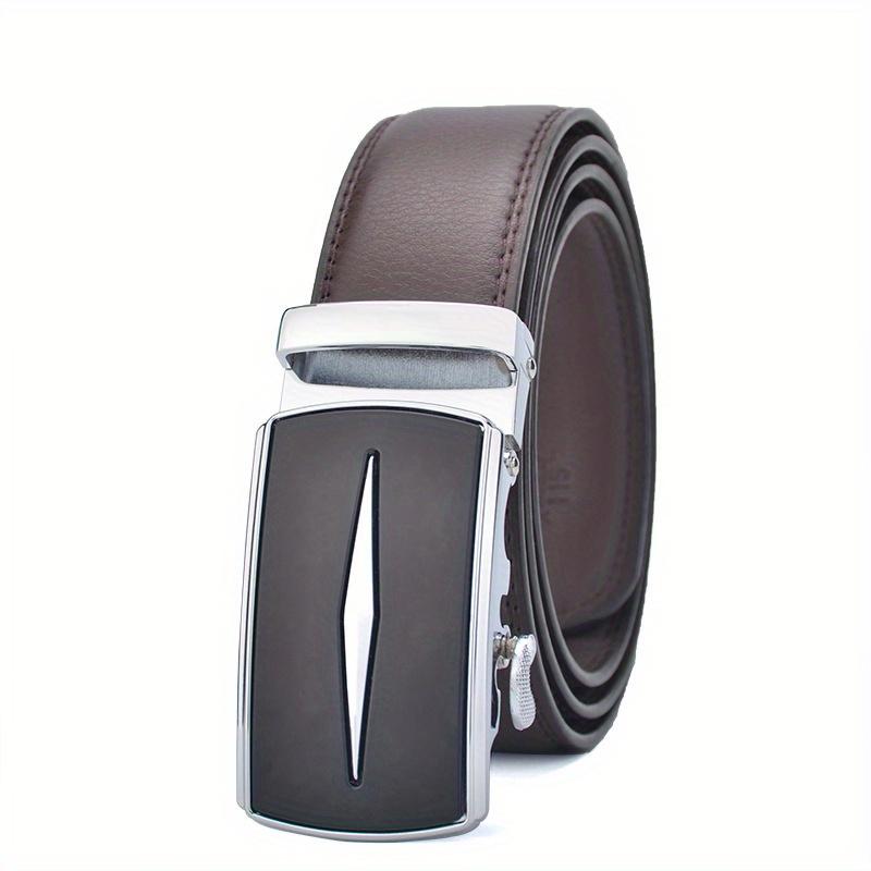

Men s High Quality Belts - PU Material Sizes 100-125cm Luxury Automatic Metal Buckle Ideal Premium Durable Waistband for Jeans 130cm