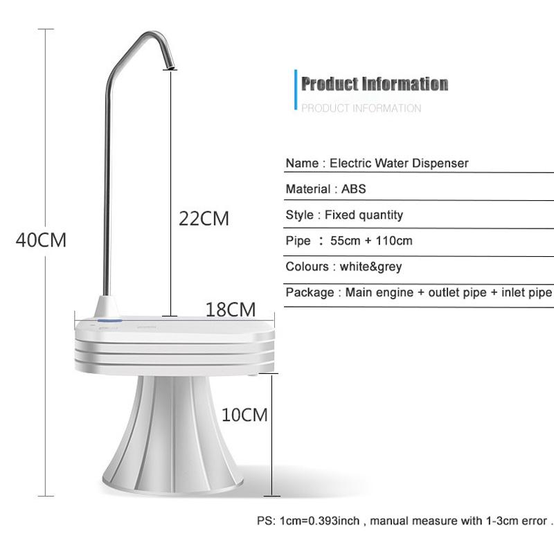 Elektrischer Wasserspender fürs Büro, wiederaufladbarer Flaschenwasserpumpen-Haushaltswassereimer, Wasserdruck, drahtloser Wasserhydrant