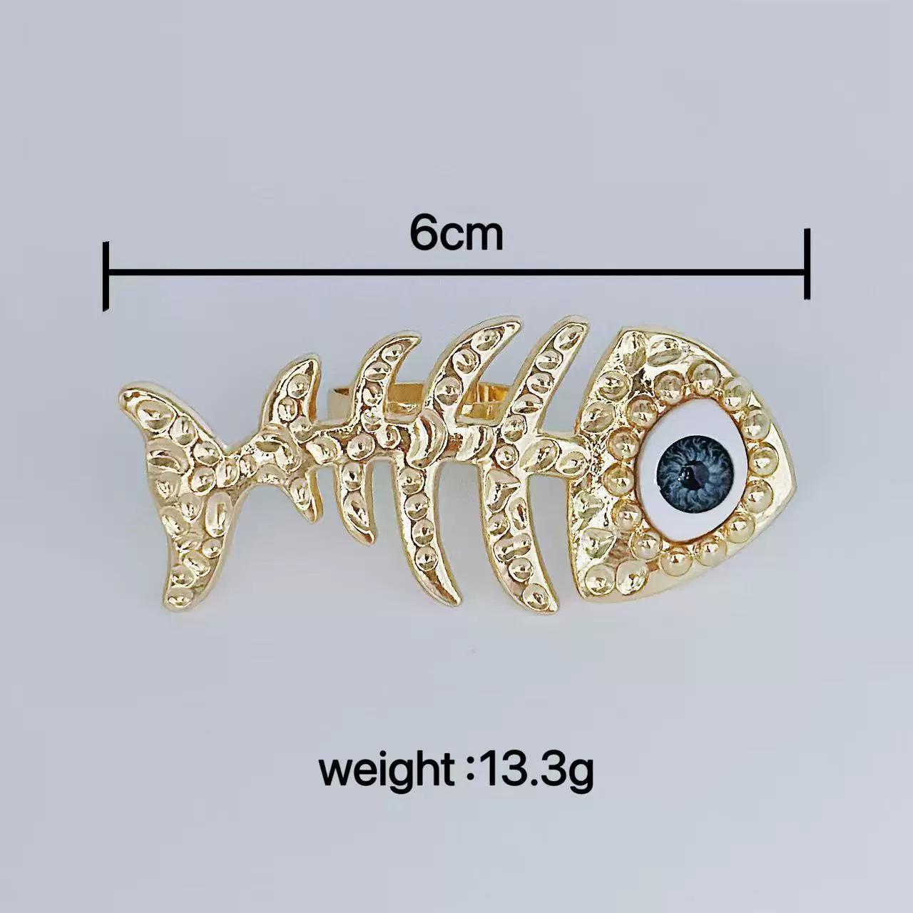 

New Fishbone Adjustable Ring Animal Ring High-End And Personalized Fish Ring Women s Fashionable Jewelry Accessory resizable