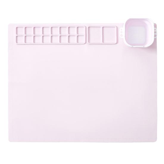 

Силиконовый коврик для творчества со складной антипригарной портативной поверхностью, простая в обслуживании чашка для самостоятельного складывания картин розовый