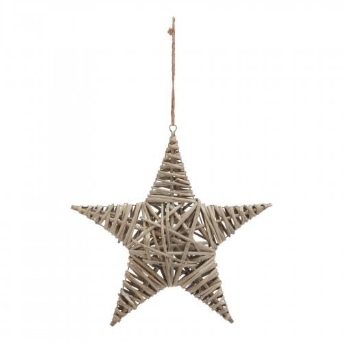 Hill Interiors The Noel Collection Wicker Star Christmas Decoration
