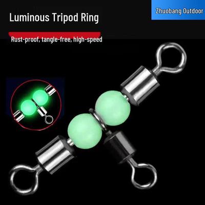 Luminous Bead Three-Way Swivel Kite Fishing Rig with T-Shaped Connector