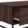 Coffee Table Brown Oak Effect 90 X 57 X 35 Cm Engineered Wood & Metal
