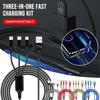 3-in-1 Typ-C Lightning Micro-USB Autschnellladekabel Emblem Für Jaguar XF XE XJ F-Pace X-Type S-Type F-Type E-Pace I-PACE XK